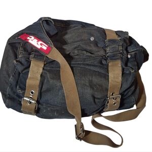 D&G Men's Black and Brown Duffel Bag